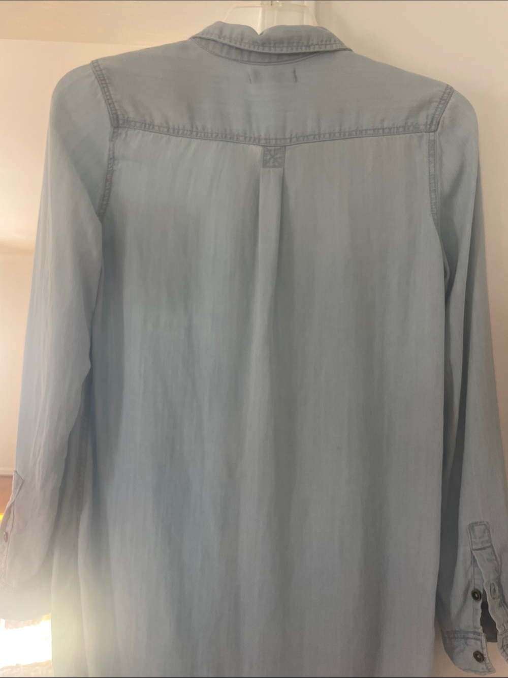 Life in progress Light Chambray Denim Button Down Shirt Dress Small - Picture 6 of 7